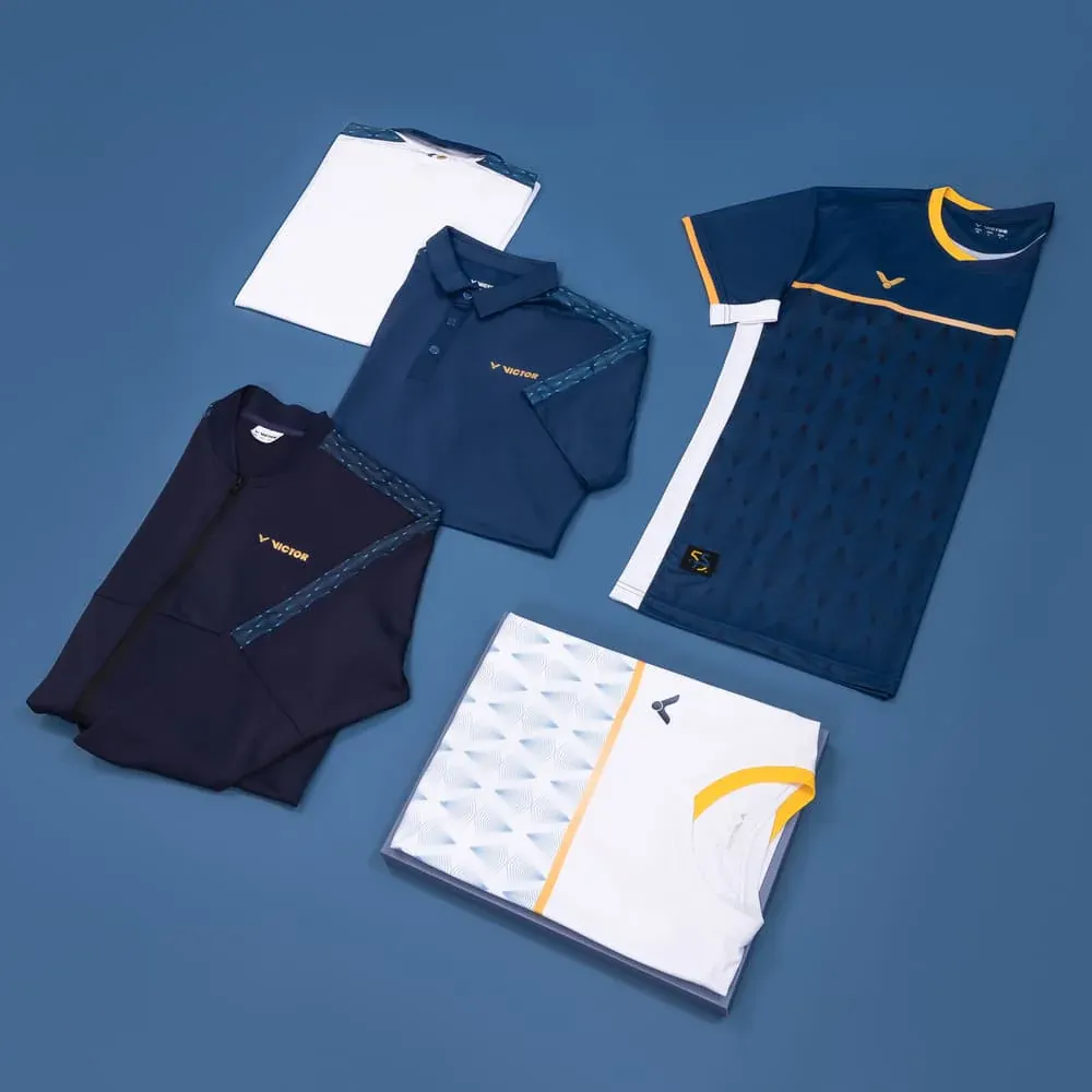 Victor 55th Anniversary Edition S-5502B Polo Shirt (Blue) - Image 4
