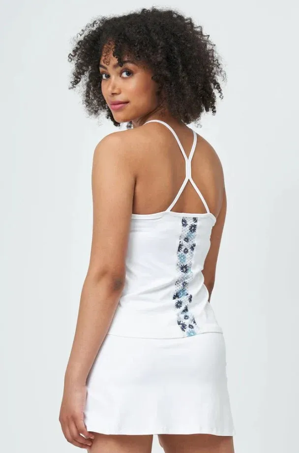Lija Women's Elite Volley Tank in White/Fleur - Image 2