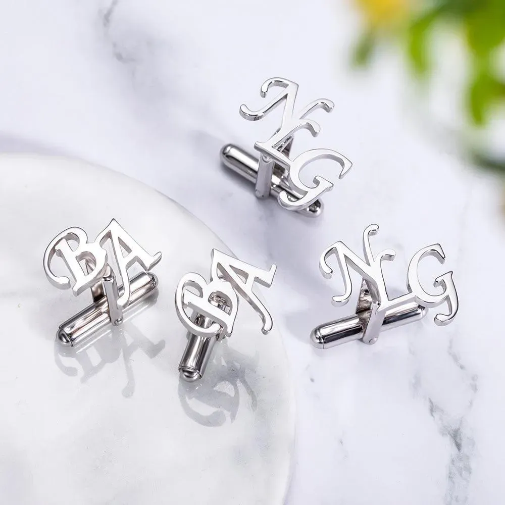 Personalized Initial Cufflinks - Custom Monogram & Name - Perfect for Weddings & Special Occasions - Image 2